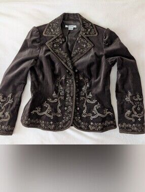 Nygard Collection Embroidered Blazer Jacket